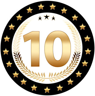 Bellatio Decorations Bierviltjes 10 - 50x stuks - zwart/goud - luxe - verjaardag/jubilea - feestartikelen