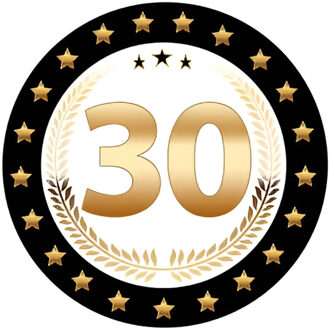 Bellatio Decorations Bierviltjes 30 - 25x stuks - zwart/goud - luxe - verjaardag/jubilea - feestartikelen