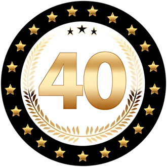 Bellatio Decorations Bierviltjes 40 - 50x stuks - zwart/goud - luxe - verjaardag/jubilea - feestartikelen Multi