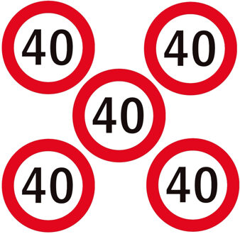 Bellatio Decorations Bierviltjes 40 jaar - 50x stuks - karton - onderzetters - 40e verjaardag - jubileum - feestartikelen