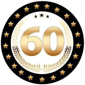 Bellatio Decorations Bierviltjes 60 - 75x stuks - zwart/goud - luxe - verjaardag/jubilea - feestartikelen