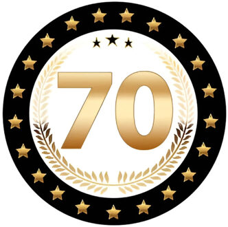 Bellatio Decorations Bierviltjes 70 - 25x stuks - zwart/goud - luxe - verjaardag/jubilea - feestartikelen Multi
