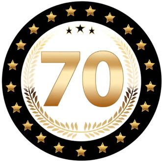 Bellatio Decorations Bierviltjes 70 - 75x stuks - zwart/goud - luxe - verjaardag/jubilea - feestartikelen