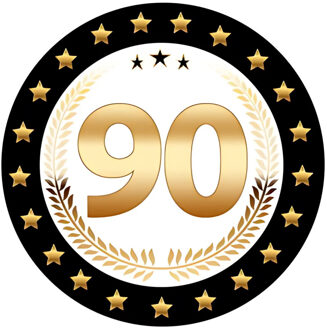 Bellatio Decorations Bierviltjes 90 - 100x stuks - zwart/goud - luxe - verjaardag/jubilea - feestartikelen