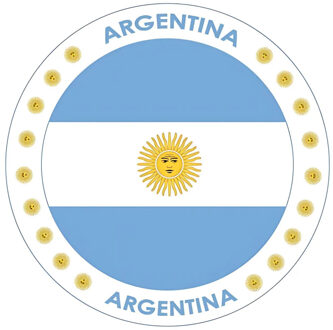 Bellatio Decorations Bierviltjes Argentinie - 25x stuks - landenthema - versiering - onderzetter