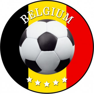 Bellatio Decorations Bierviltjes Belgie - 25x stuks - voetbal - EK/WK versiering - onderzetter Multi