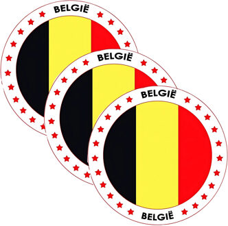 Bellatio Decorations Bierviltjes Belgie - 75x stuks - landenthema - versiering - onderzetter