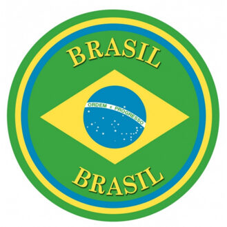 Bellatio Decorations Bierviltjes Brazilie - 25x stuks - landenthema - versiering - onderzetter Multi