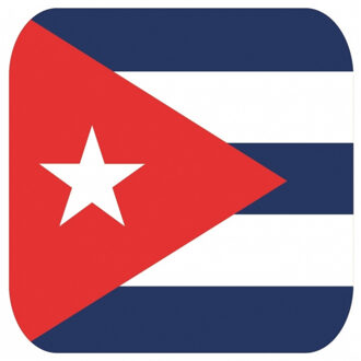 Bellatio Decorations Bierviltjes Cuba - 15x stuks - vierkant - landenthema - 9 x 9 cm - onderzetter