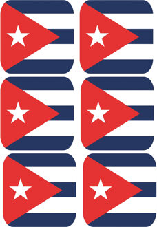 Bellatio Decorations Bierviltjes Cuba - 30x stuks - vierkant - landenthema - 9 x 9 cm - onderzetter