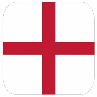 Bellatio Decorations Bierviltjes Engeland - 15x stuks - Europa - vierkant - landen thema - 9x9 cm