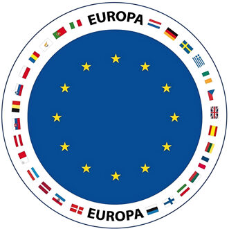 Bellatio Decorations Bierviltjes Europa - 25x stuks - thema - versiering - onderzetter Multi
