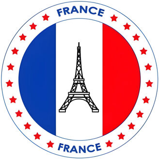 Bellatio Decorations Bierviltjes Frankrijk - 25x stuks - landenthema - versiering - onderzetter Multi