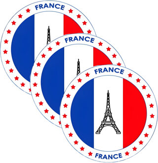 Bellatio Decorations Bierviltjes Frankrijk - 75x stuks - landenthema - versiering - onderzetter