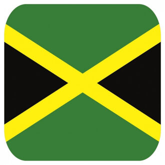 Bellatio Decorations Bierviltjes Jamaica - 15x stuks - vierkant - landen thema - 9x9 cm