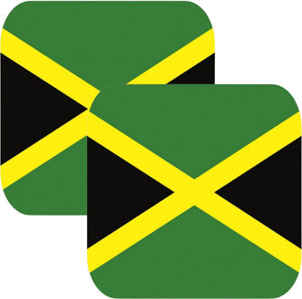 Bellatio Decorations Bierviltjes Jamaica - 30x stuks - vierkant - landen thema - 9x9 cm