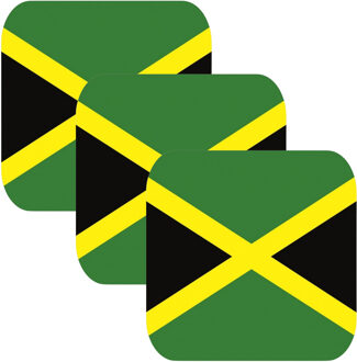 Bellatio Decorations Bierviltjes Jamaica - 45x stuks - vierkant - landen thema - 9x9 cm