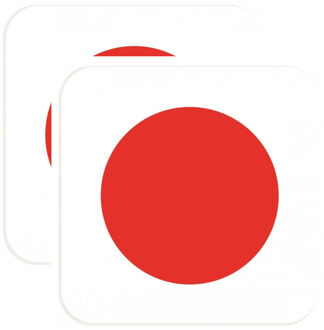 Bellatio Decorations Bierviltjes Japan - 30x stuks - landen thema - 9 x 9 cm - vierkant - karton