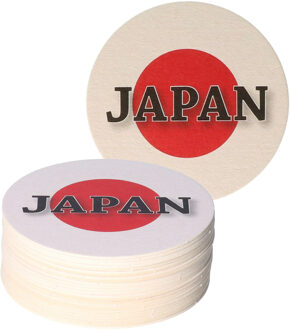 Bellatio Decorations Bierviltjes Japan - 50x stuks - landenthema - versiering - onderzetter