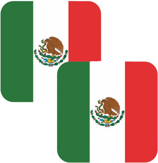 Bellatio Decorations Bierviltjes Mexico - 30x stuks - vierkant - landenthema - 9 x 9 cm - onderzetter