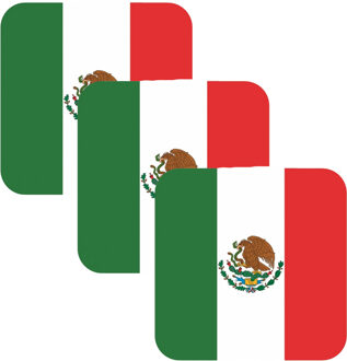 Bellatio Decorations Bierviltjes Mexico - 45x stuks - vierkant - landenthema - 9 x 9 cm - onderzetter