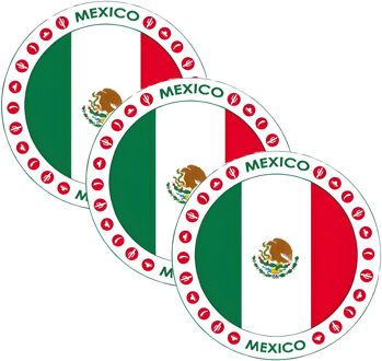 Bellatio Decorations Bierviltjes Mexico - 75x stuks - landenthema - versiering - onderzetter