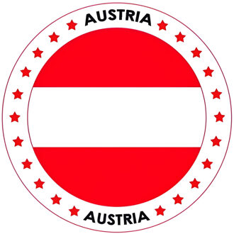 Bellatio Decorations Bierviltjes Oostenrijk - 25x stuks - landenthema - versiering - onderzetter