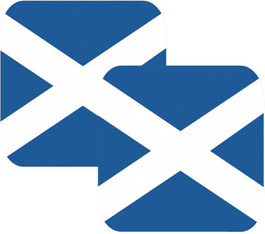 Bellatio Decorations Bierviltjes Schotland - 30x stuks - vierkant - landenthema - 9 x 9 cm - onderzetter