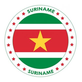 Bellatio Decorations Bierviltjes Suriname - 50x stuks - landenthema - versiering - onderzetter