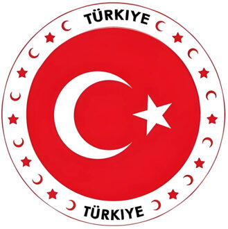 Bellatio Decorations Bierviltjes Turkije - 25x stuks - landenthema - versiering - onderzetter