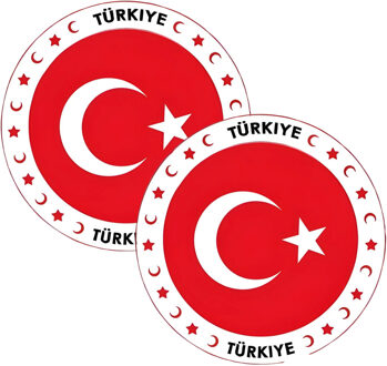 Bellatio Decorations Bierviltjes Turkije - 50x stuks - landenthema - versiering - onderzetter