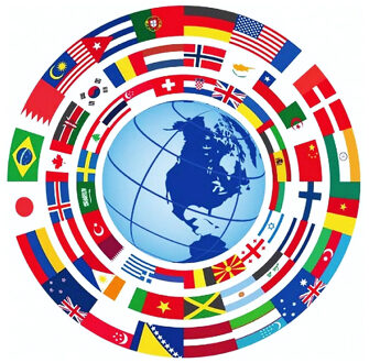 Bellatio Decorations Bierviltjes Vlaggen - 25x stuks - thema - vlaggen landen - onderzetter