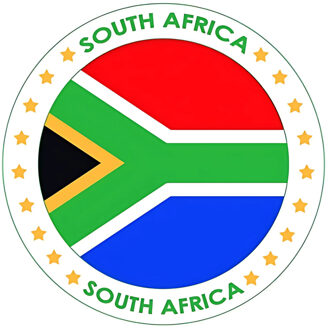 Bellatio Decorations Bierviltjes Zuid Afrika - 25x stuks - landenthema - versiering - onderzetter Multi