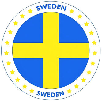 Bellatio Decorations Bierviltjes Zweden - 25x stuks - landenthema - versiering - onderzetter Multi