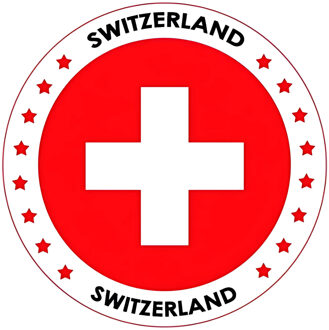 Bellatio Decorations Bierviltjes Zwitserland - 25x stuks - landenthema - versiering - onderzetter