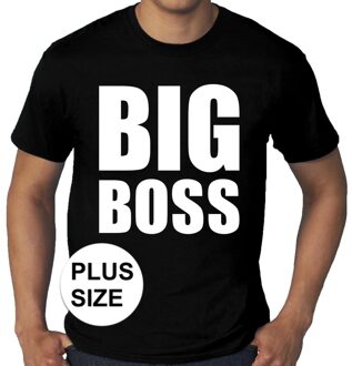 Bellatio Decorations Big Boss fun grote maten t-shirt zwart heren 3XL - Feestshirts