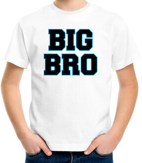 Bellatio Decorations Big bro grote broer kado shirt voor jongens / kinderen wit L (146-152)