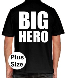 Bellatio Decorations BIG Hero grote maten poloshirt zwart voor heren 3XL