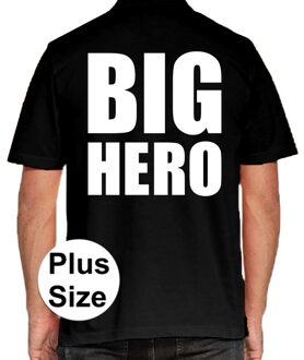 Bellatio Decorations BIG Hero grote maten poloshirt zwart voor heren
