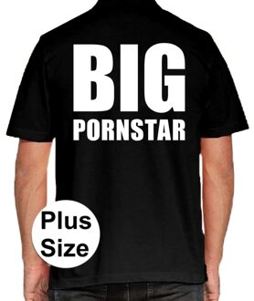 Bellatio Decorations BIG Pornstar grote maten poloshirt zwart voor heren 3XL