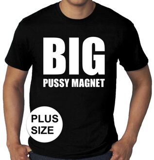 Bellatio Decorations Big Pussy magnet grote maten t-shirt zwart heren 3XL