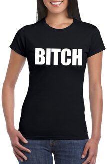 Bellatio Decorations Bitch tekst t-shirt zwart dames 2XL