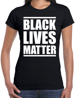 Bellatio Decorations Black lives matter demonstratie / protest t-shirt zwart voor dames XS