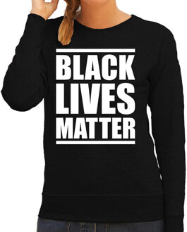 Bellatio Decorations Black lives matter demonstratie / protest  weater zwart voor dames 2XL