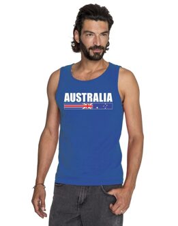 Bellatio Decorations Blauw Australie supporter singlet shirt/ tanktop heren
