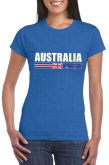 Bellatio Decorations Blauw Australie supporter t-shirt voor dames 2XL