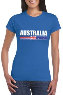 Bellatio Decorations Blauw Australie supporter t-shirt voor dames