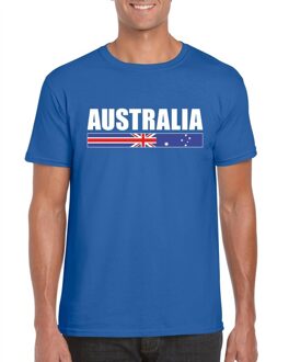 Bellatio Decorations Blauw Australie supporter t-shirt voor heren 2XL