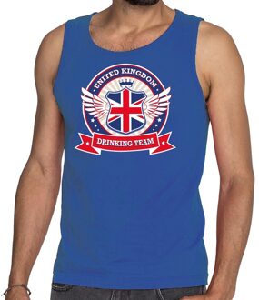 Bellatio Decorations Blauw Engeland drinking team tanktop / mouwloos shirt heren 2XL