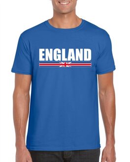 Bellatio Decorations Blauw Engeland supporter t-shirt voor heren 2XL